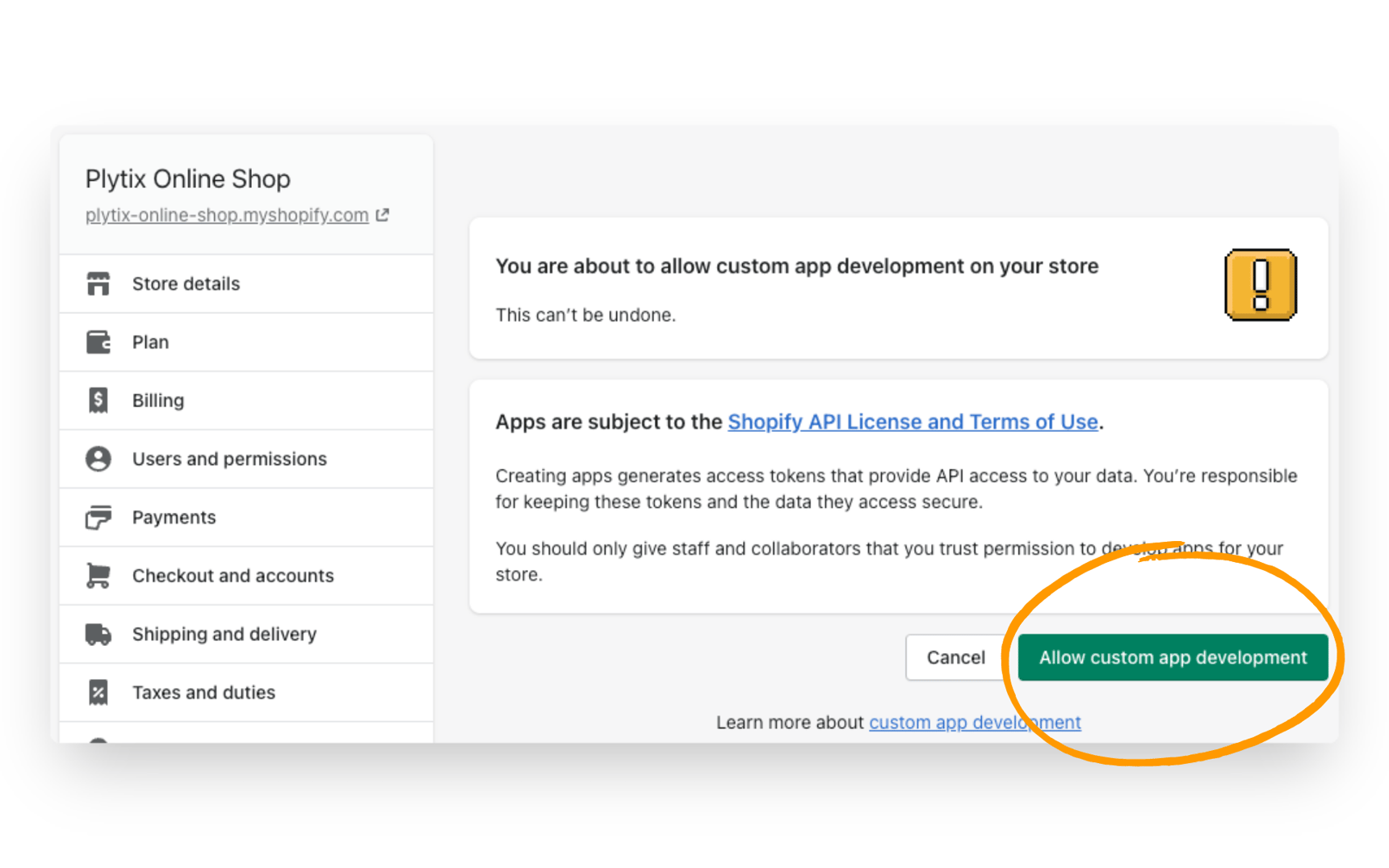 Shopify Getting The API Access Token From Your Shopify Store
